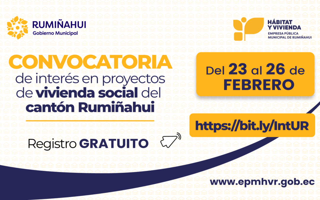 Convocatoria de interés vivienda social